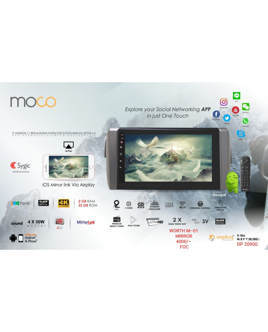 MOCO X-06S CRYSTA DOUBLE DIN TOUCH SCREEN*